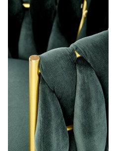 FIORA Krzesło Ciemnozielone/Złote Velvet Bluvel 78 - Luksus i Styl 2
