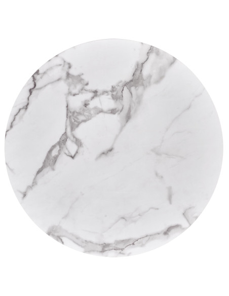 CREMONA Stół Okrągły Fi79cm Biały Marmur/Czarny/Złoty - Elegancja i Luksus