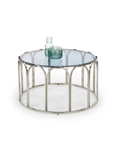 UNISON Ława Okrągła Fi81cm Dymione Szkło - Luksus i Nowoczesność