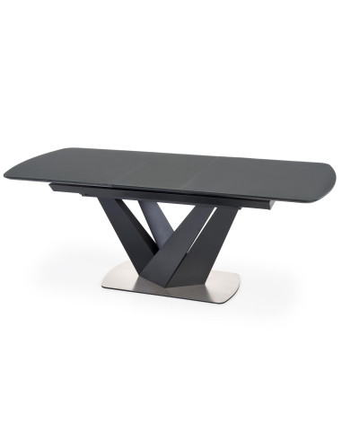 CESARIA Stół Rozkładany 160-200cm Ciemny Popiel/Czarny - Elegancja i Styl