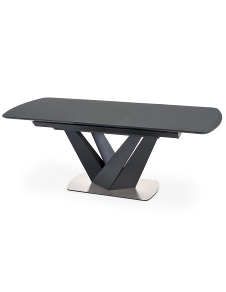 CESARIA Stół Rozkładany 160-200cm Ciemny Popiel/Czarny - Elegancja i Styl