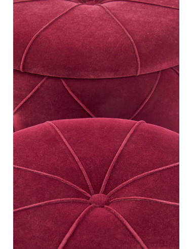 DAVE Zestaw 2 Puf Velvet Bordowy/Złote Nogi - Elegancja i Komfort