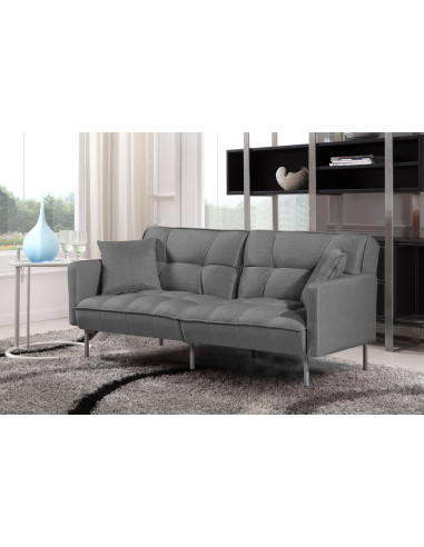 RUPERT Sofa Rozkładana Popielata z Poduszkami - Komfort i Wielofunkcyjność