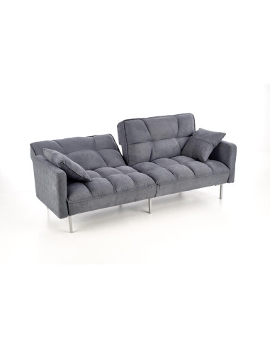 RUPERT Sofa Rozkładana Popielata z Poduszkami - Komfort i Wielofunkcyjność