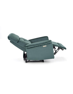 PIRELLA Fotel Rozkładany z USB Zielony Bluvel 78 - Komfort i Nowoczesność