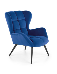 GRANDE Fotel Velvet Granatowy - Głębia Koloru i Styl