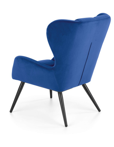 GRANDE Fotel Velvet Granatowy - Głębia Koloru i Styl