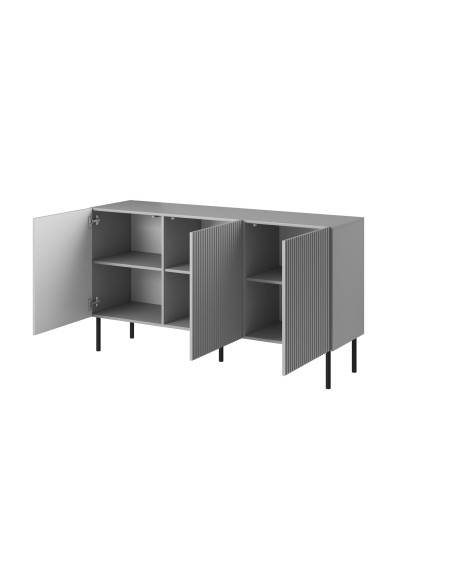 TESORO KM-1 Komoda Jasny Popiel 150x42x81cm - Design i Funkcjonalność