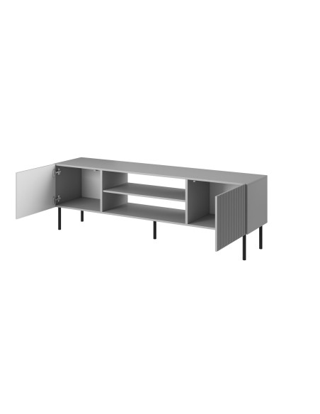 TESORO Stolik RTV Jasny Popiel 180x42x57cm - Elegancja i Funkcjonalność