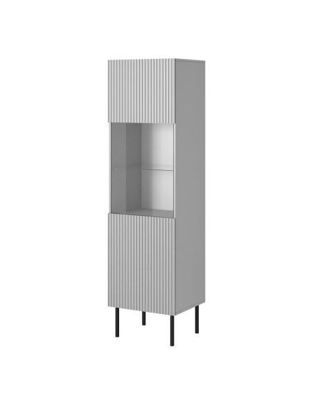 TESORO Witryna Jasny Popiel 50x42x180cm - Design i Ekskluzywność
