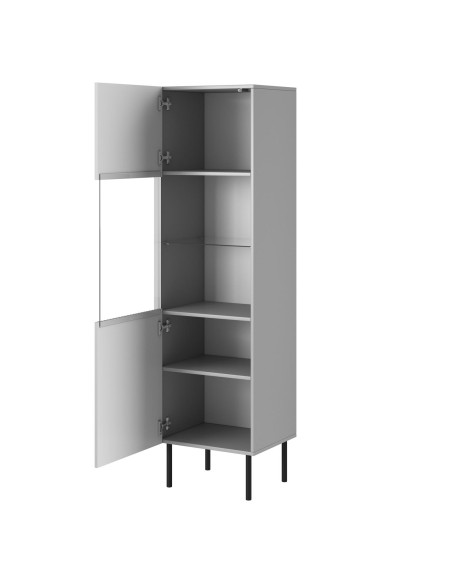 TESORO Witryna Jasny Popiel 50x42x180cm - Design i Ekskluzywność