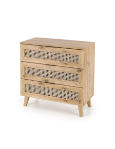 ERONO KM-2 Komoda Dąb Artisan 80x40cm - Styl i Przechowywanie