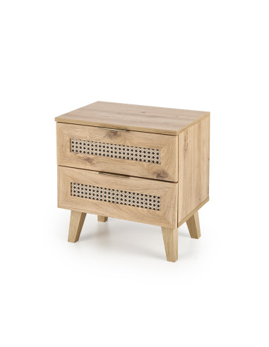 ERONO Szafka Nocna Dąb Artisan 50x34x52cm - Stylowy Akcent w Sypialni