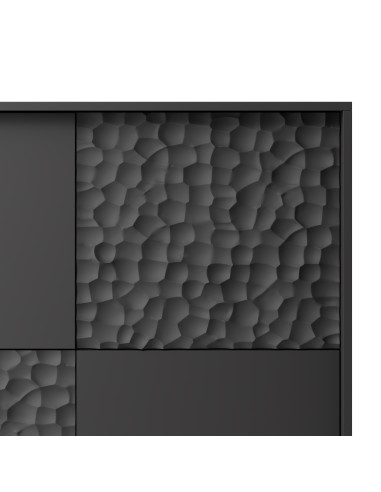 RITMO KM-2 Komoda Czarny Złoty 100x41x105cm - Styl i Luksus