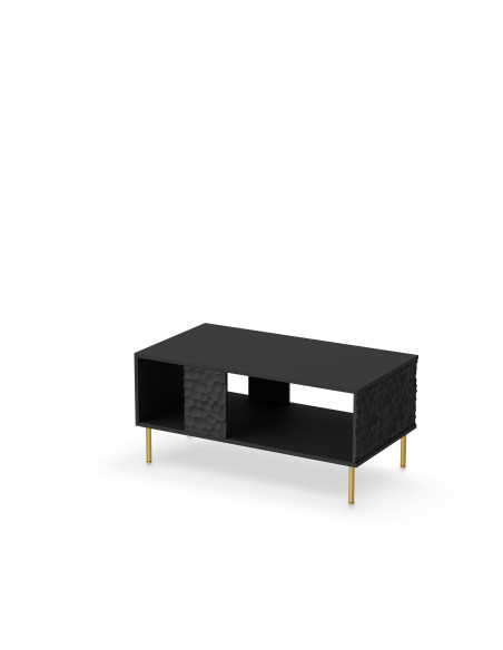 RITMO Ława Czarny Złoty 92x50x43cm - Elegancja w Salonie