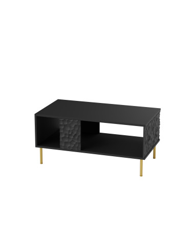 RITMO Ława Czarny Złoty 92x50x43cm - Elegancja w Salonie