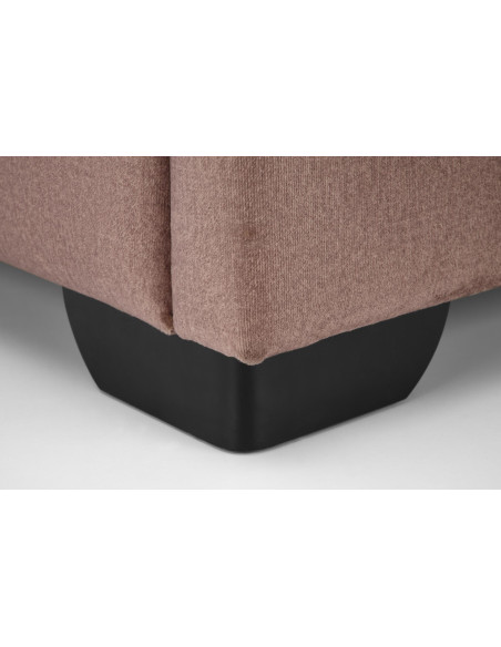 AZURRO 160 cm Łóżko z Pojemnikiem na Pościel Beżowe Velvet/Drewno Lite