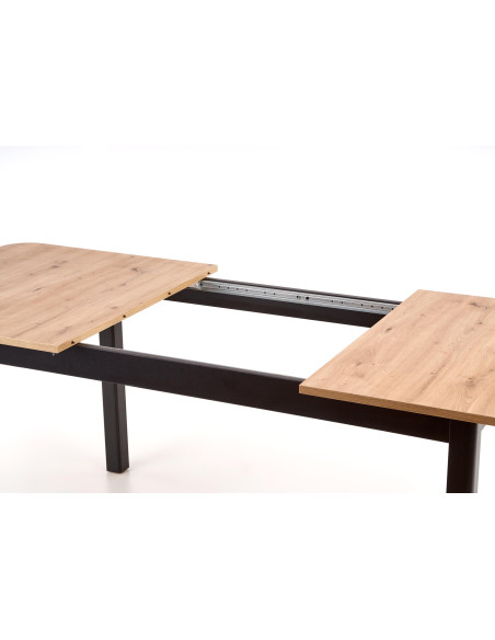 WAVO Stół Rozkładany 160-240cm Dąb Artisan/Czarny - Styl i Przestrzeń