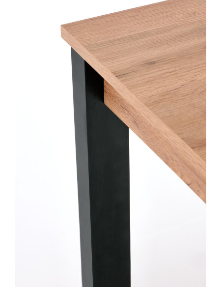 NIGO Stół Rozkładany 100-135cm Dąb Wotan/Czarny - Kontrast i Styl