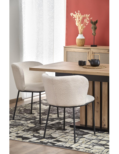 LAMELLO stół rozkładany 160-210/90 cm dąb artisan/czarny  | Kompaktowa Wygoda