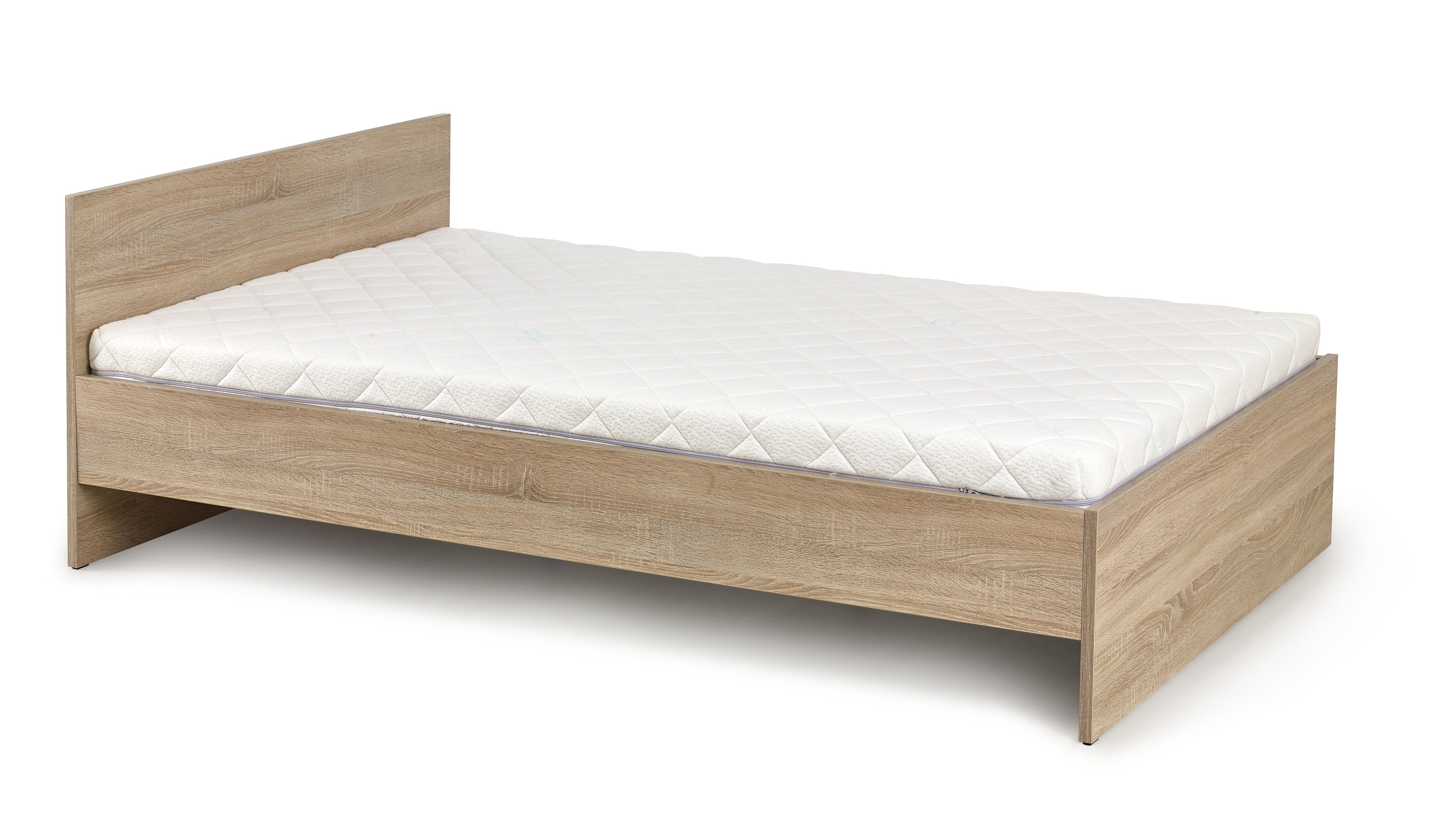 Łóżko DORIS 90 cm w kolorze dąb sonoma – widok z boku.