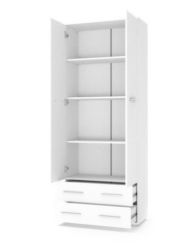DORIS REG2 Regał Biały Połysk - Przestronność i Design