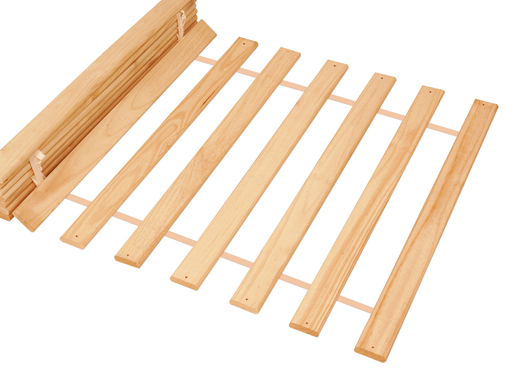 Drewniany stelaż do łóżka DORIS 120 cm – widok z góry, wymiary produktu.