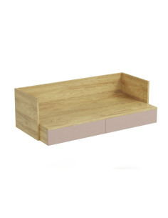 PLENTO Szafka 110x55x38cm Hikora Naturalna/Fronty Antyczny Róż
