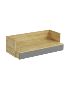 PLENTO Szafka 110x55x38cm Hikora Naturalna/Fronty Szary Przykurzony