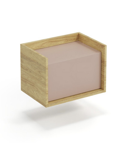 PLENTO Szafka Niska 50x41x36cm Hikora Naturalna/Fronty Antyczny Róż