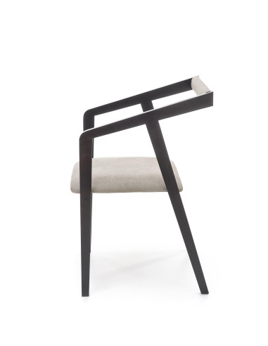 ZULAN Krzesło Velvet Czarny/Popielaty - Stylowe Siedzisko z Drewna Bukowego