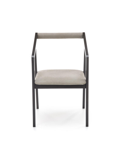 ZULAN Krzesło Velvet Czarny/Popielaty - Stylowe Siedzisko z Drewna Bukowego