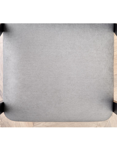 ZULAN Krzesło Velvet Czarny/Popielaty - Stylowe Siedzisko z Drewna Bukowego