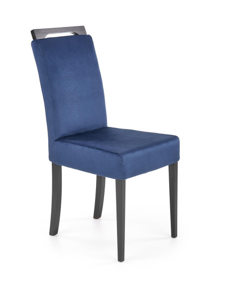 HERMAN 2 Krzesło Drewniane Czarny/Granatowy Velvet - Elegancja i Komfort