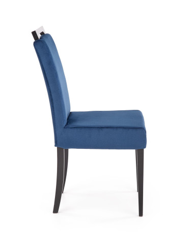 HERMAN 2 Krzesło Drewniane Czarny/Granatowy Velvet - Elegancja i Komfort