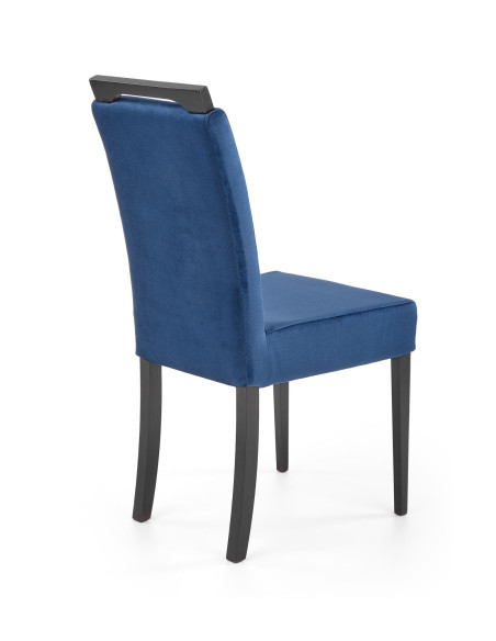 HERMAN 2 Krzesło Drewniane Czarny/Granatowy Velvet - Elegancja i Komfort