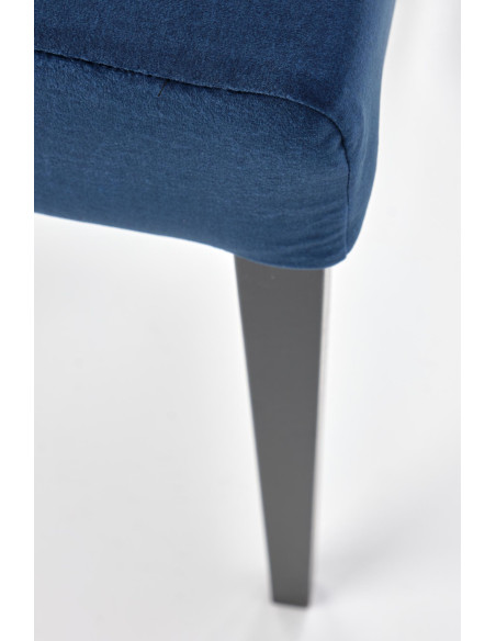 HERMAN 2 Krzesło Drewniane Czarny/Granatowy Velvet - Elegancja i Komfort