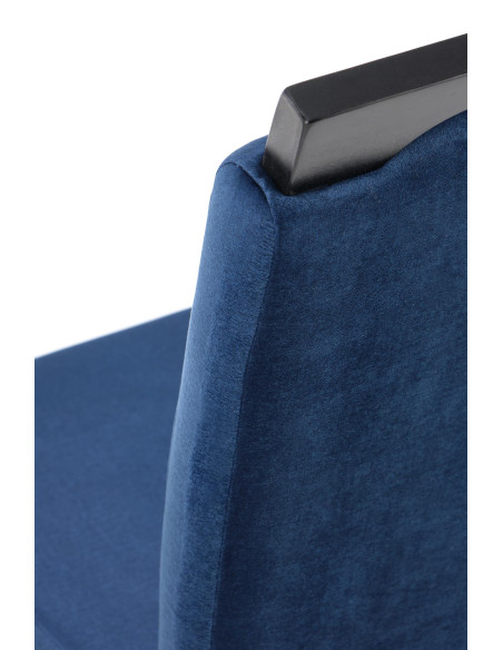 HERMAN 2 Krzesło Drewniane Czarny/Granatowy Velvet - Elegancja i Komfort