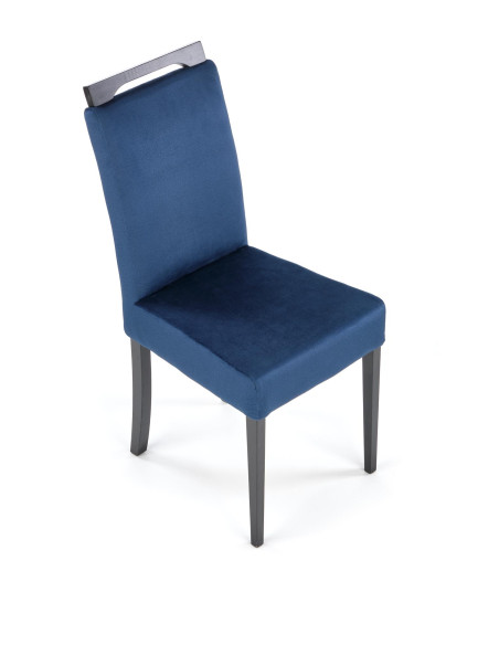 HERMAN 2 Krzesło Drewniane Czarny/Granatowy Velvet - Elegancja i Komfort