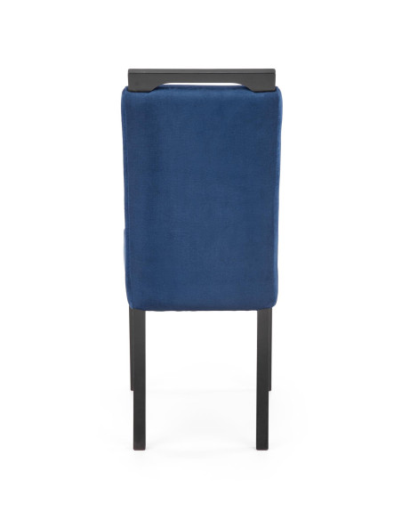 HERMAN 2 Krzesło Drewniane Czarny/Granatowy Velvet - Elegancja i Komfort