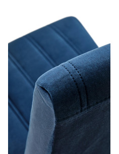 MERMI 2 Krzesło Drewniane Velvet Pikowany Granatowy - Elegancja i Komfort 2