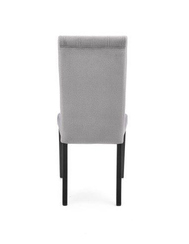 MERMI 2 Krzesło Drewniane Velvet Pikowany Jasny Popiel - Subtelna Elegancja