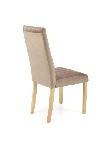 MERMI_3 Krzesło Bukowe Velvet Pikowany Pasy MONOLITH 09 Beżowy - Elegancja