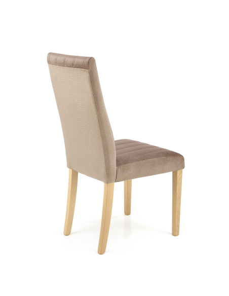 MERMI_3 Krzesło Bukowe Velvet Pikowany Pasy MONOLITH 09 Beżowy - Elegancja