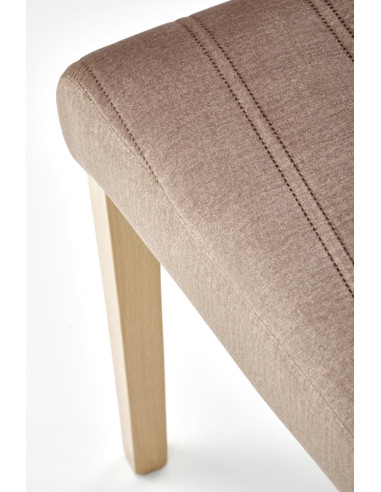 MERMI_3 Krzesło Bukowe Velvet Pikowany Pasy MONOLITH 09 Beżowy - Elegancja