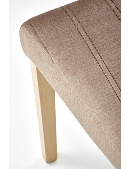 MERMI_3 Krzesło Bukowe Velvet Pikowany Pasy MONOLITH 09 Beżowy - Elegancja