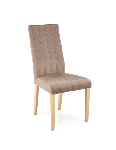 MERMI_3 Krzesło Bukowe Velvet Pikowany Pasy MONOLITH 09 Beżowy - Elegancja