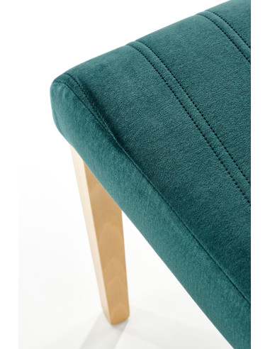 MERMI Krzesło Velvet Pasy Ciemny Zielony - Pikowany Elegancki Akcent