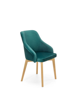 CLARK Krzesło Dąb Miodowy/Ciemny Zielony - Stylowa Wygoda na Co Dzień