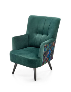 OASIS Fotel Velvet Ciemny Zielony BLUVEL 78 - Elegancki i Komfortowy